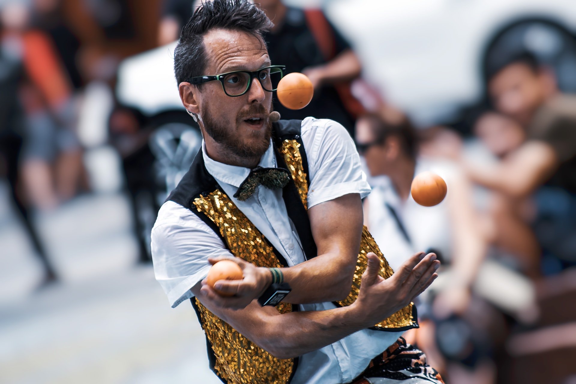 a man juggling to represent managing your career to move it forward
