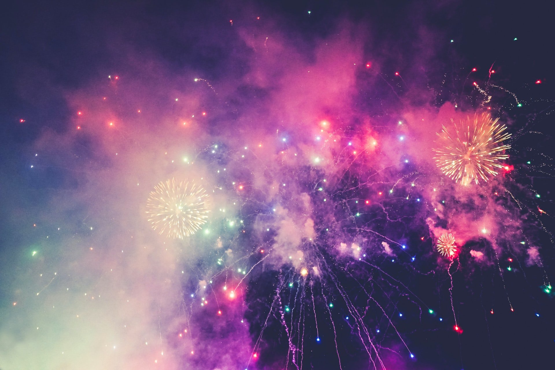 fireworks to represent this year being the year to move your career forward