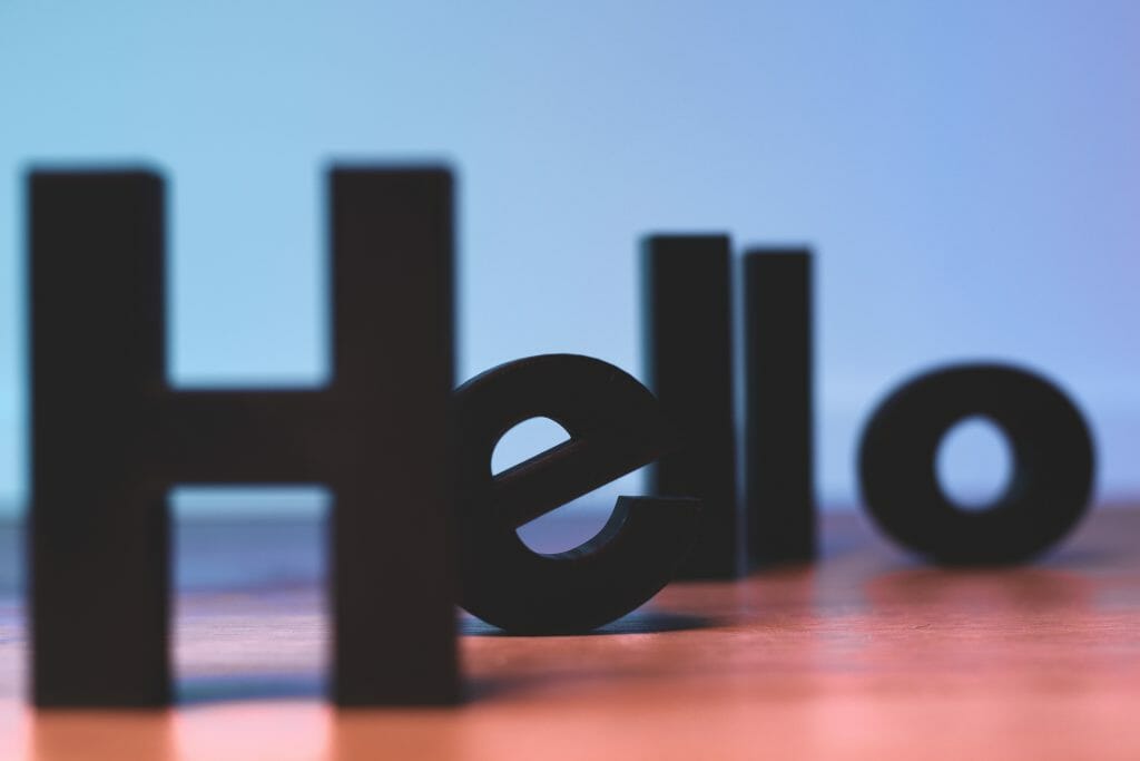 the word hello to represent how to get noticed on LinkedIn
