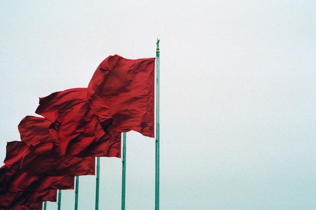 red flags to represent an under-performing staff member
