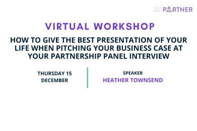Wednesday 15 December How to Make Partner Virtual Lunch & Learn Workshop -